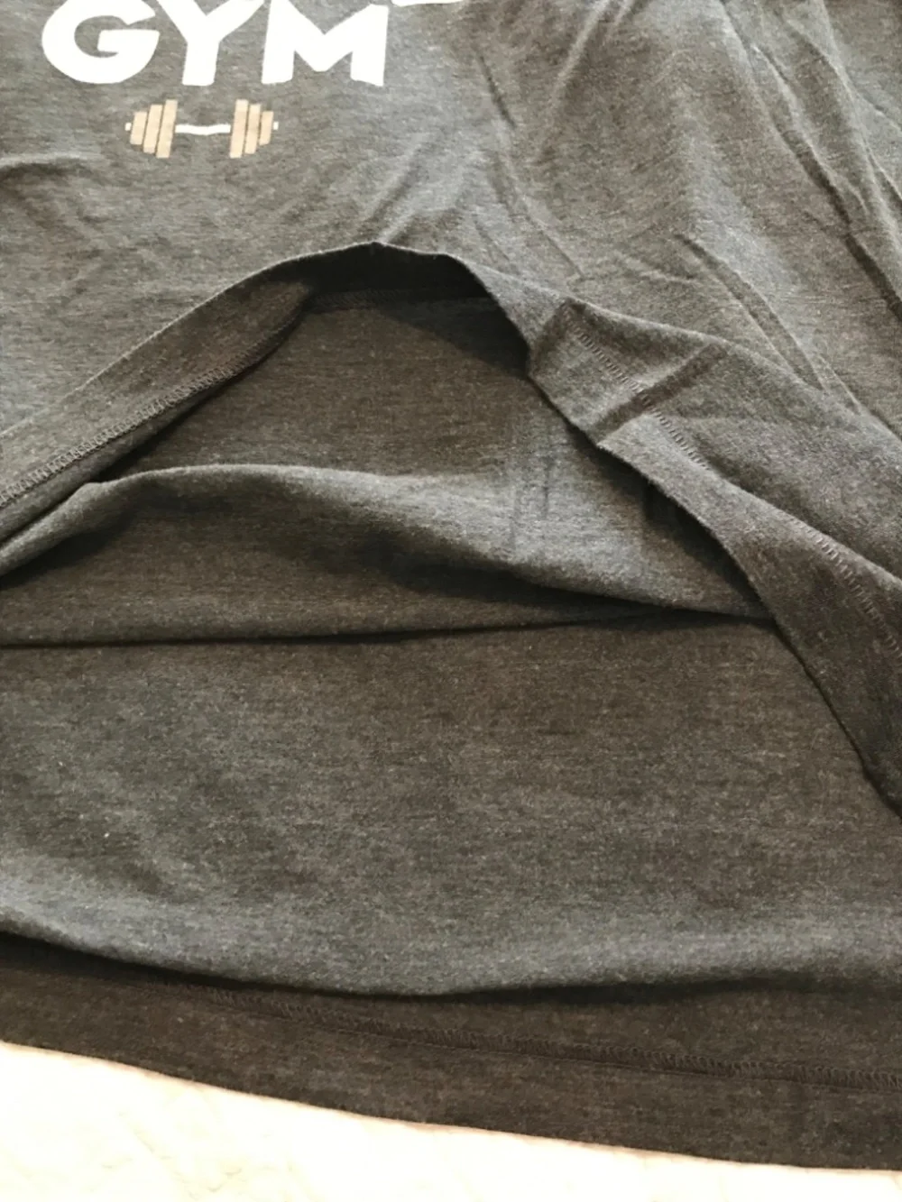Life is Good “Go to the Gym” gray printed short sleeve crewneck tee shirt (3XL)